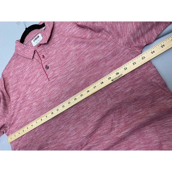 LINKSOUL Men's Polo Shirt Size XL Red Short sleeve Golf Performance Cotton - Picture 7 of 13